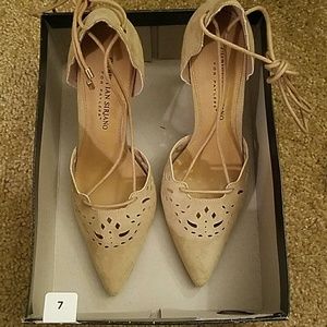 Christian Siriano suede high heels